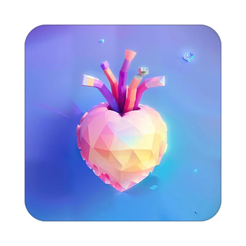 زیر لیوانی کاکتی مدل عاشقانه کد mp11289