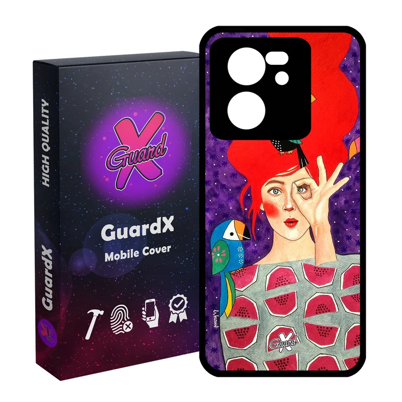 کاور گارد ایکس طرح Girl مدل Glass10153 مناسب برای گوشی موبایل شیائومی 13T/13T Pro/Redmi K60 Ultra