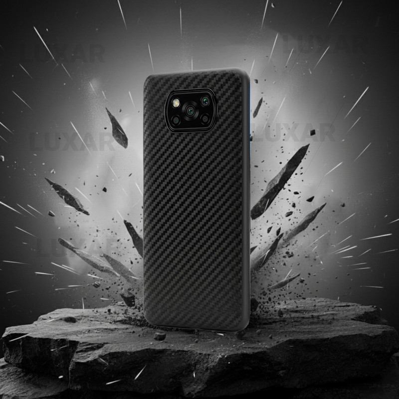 کاور لوکسار مدل poco x3 _Carbon Line مناسب برای گوشی موبایل شیائومی Poco X3 NFC / Poco X3 Pro / Poco X3
