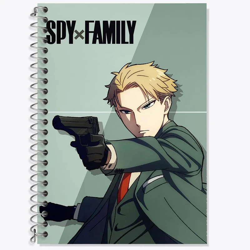 دفتر زبان 50 برگ خندالو مدل سه خط طرح لوید فورجر انیمه اسپای ایکس فمیلی Spy x Family کد 17673