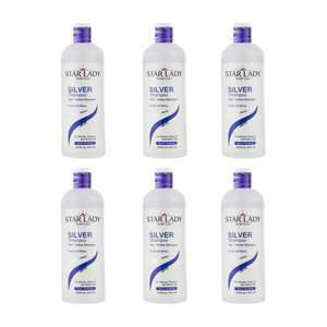 شامپو ضد زردی استارلیدی مدل silver حجم 400 میلی لیتر مجموعه 6 عددی