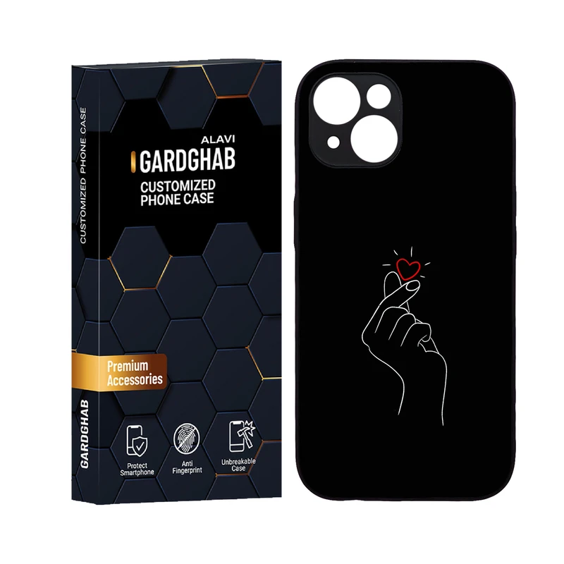 کاور گارد قاب علوی مدل دورژله ای عاشقانه مناسب برای گوشی موبایل اپل iPhone 14