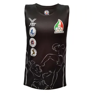 تاپ ورزشی مردانه مدل موی تای رنگ مشکی 