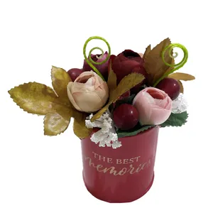 گلدان به همراه گل مصنوعی مدل یاسمن memori