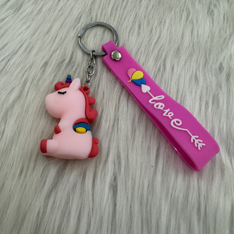 جاکلیدی دخترانه مدل فانتزی سیلیکونی طرح اسب تک شاخ یونیکورن کد uni110