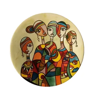 بشقاب دیوارکوب سفالی کد D446