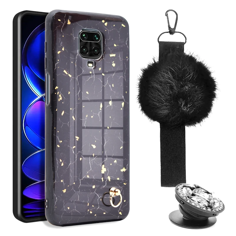 کاور مدل پام پام مناسب برای گوشی موبایل شیائومی Redmi Note 9s / Note 9 Pro / Note 9 Pro Max به همراه بند و پایه نگهدارنده