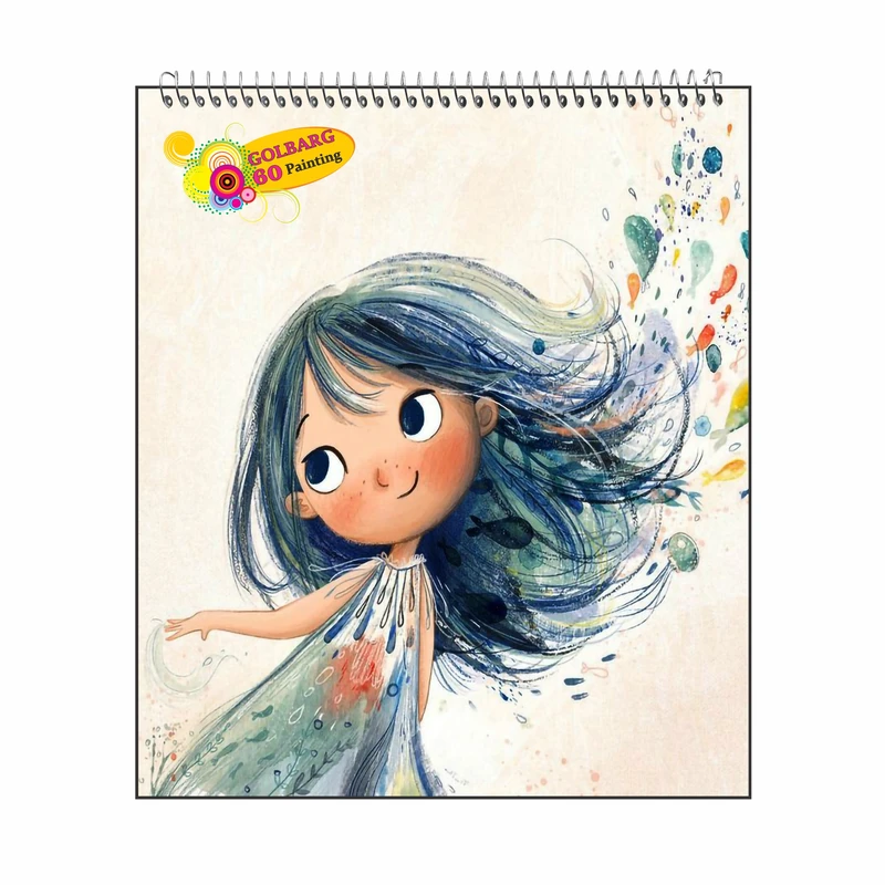 دفتر نقاشی 60 برگ گلبرگ طرح دخترانه کد  601306