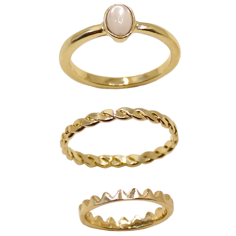 بند انگشتی زنانه کد RKH_1182 مجموعه 3 عددی