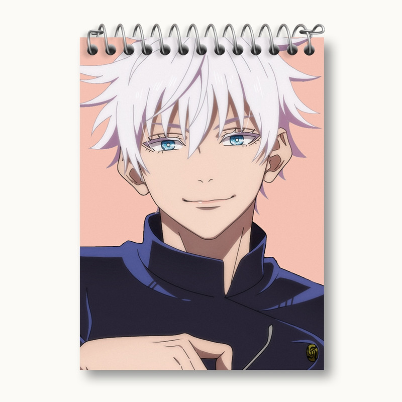 دفتر یادداشت 50 برگ خندالو مدل گوجو ساتورو انیمه جوجوتسو کایزن Jujutsu Kaisen کد 30175