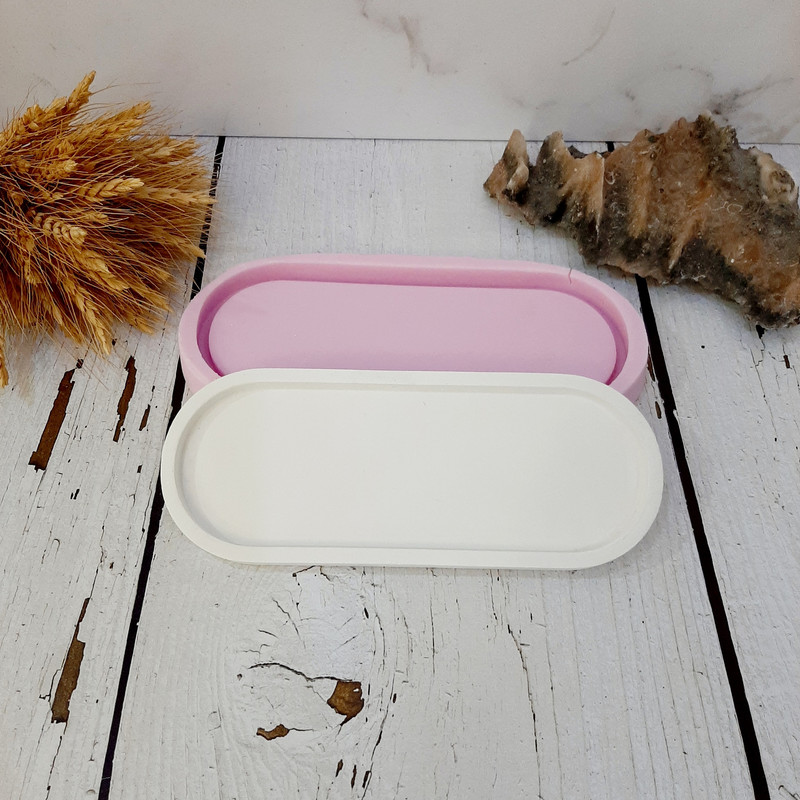 قالب سیلیکونی مدل سینی طرح بیضی