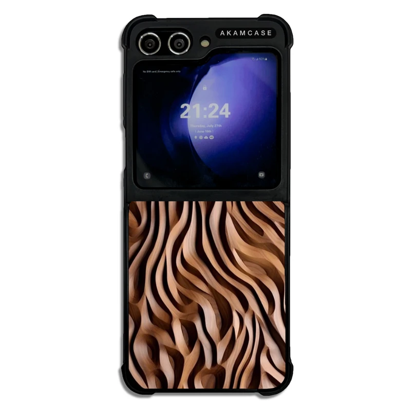 کاور آکام مدل AMC-WSGZFLIP5-WOOD-7 مناسب برای گوشی موبایل سامسونگ Galaxy Z Flip 5