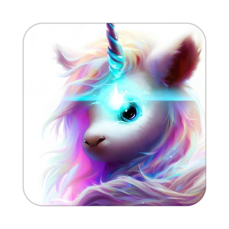 زیر لیوانی کاکتی طرح اسب تک شاخ و یونیکورن مدل mp32788