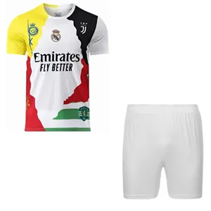 ست تی‌شرت آستین کوتاه و شلوارک ورزشی مردانه مدل منتخب رونالدو 2025