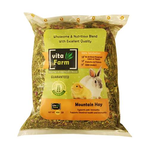 یونجه ترکیبی جوندگان ویتافارم مدل Mountain Hay وزن 600 گرم