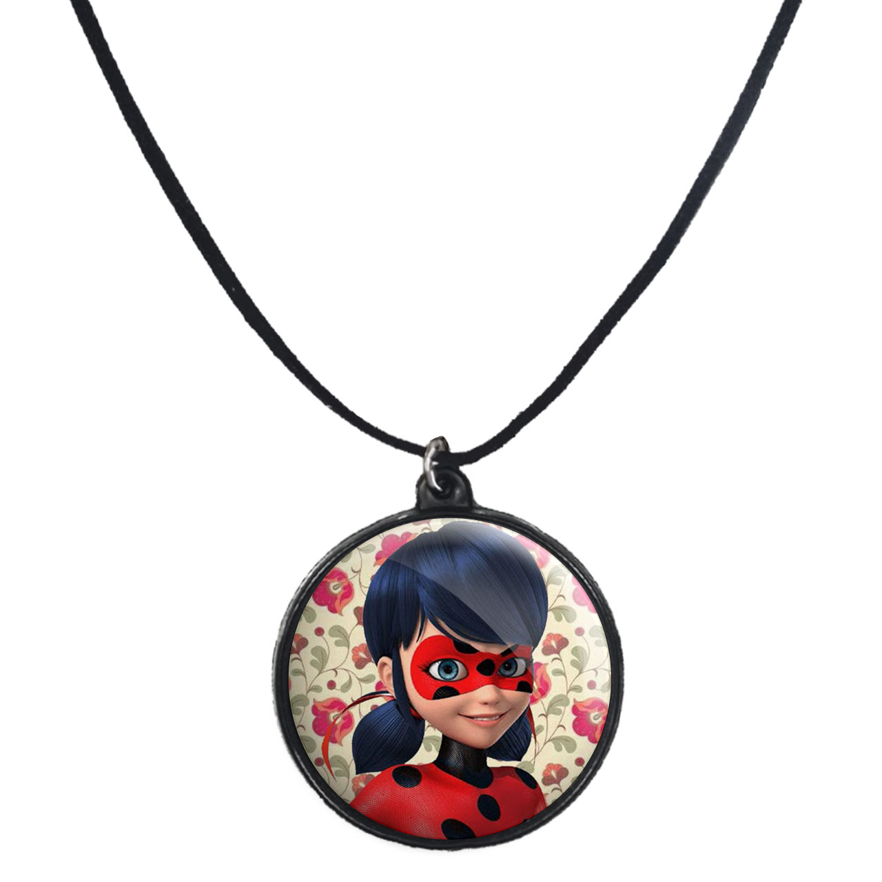 گردنبند پرمانه طرح کفشدوزکی کد pmb.1529 مدل دو طرفه