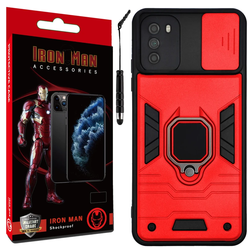 کاور آیرون من مدل BATMAN III مناسب برای گوشی موبایل شیائومی Poco M3 / Redmi 9T همراه با قلم لمسی