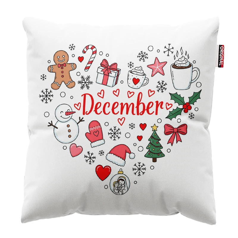 کوسن پاد آفرین مدل کریسمس مبارک کد PK302541 سایز 30*30 سانتی متر