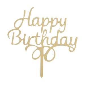 نقد و بررسی تاپر تزیین کیک طرح happy birthday کد 01 توسط خریداران