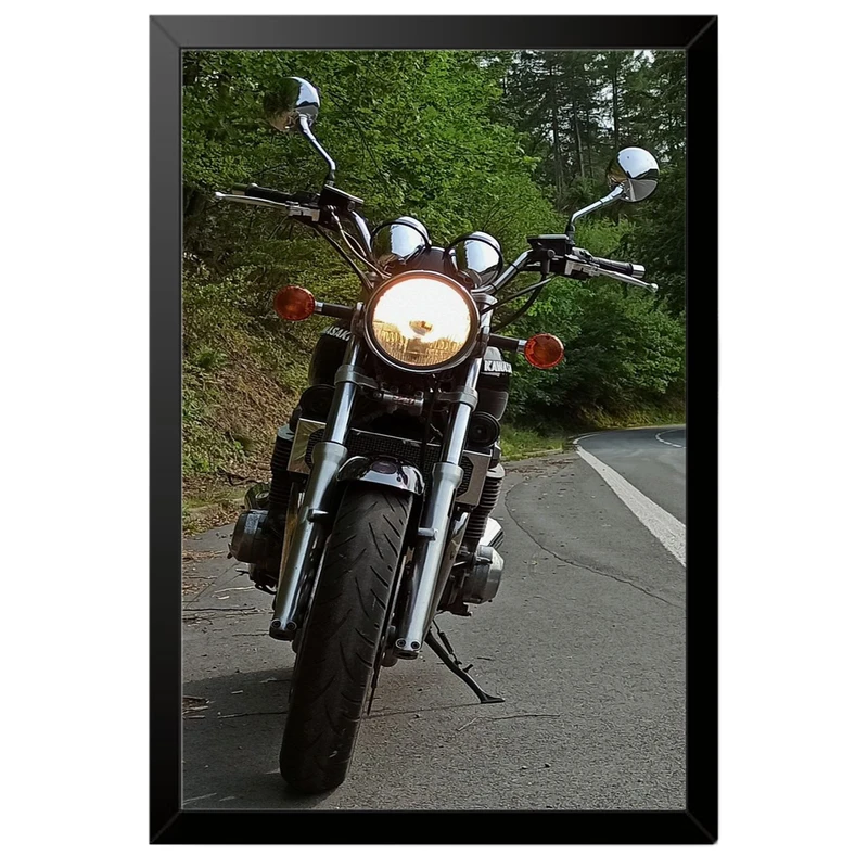 تابلو بکلیت طرح موتور سنگین کاوازاکی Kawasaki Zephyr 1100RS مدل B-po1964 فریم مشکی