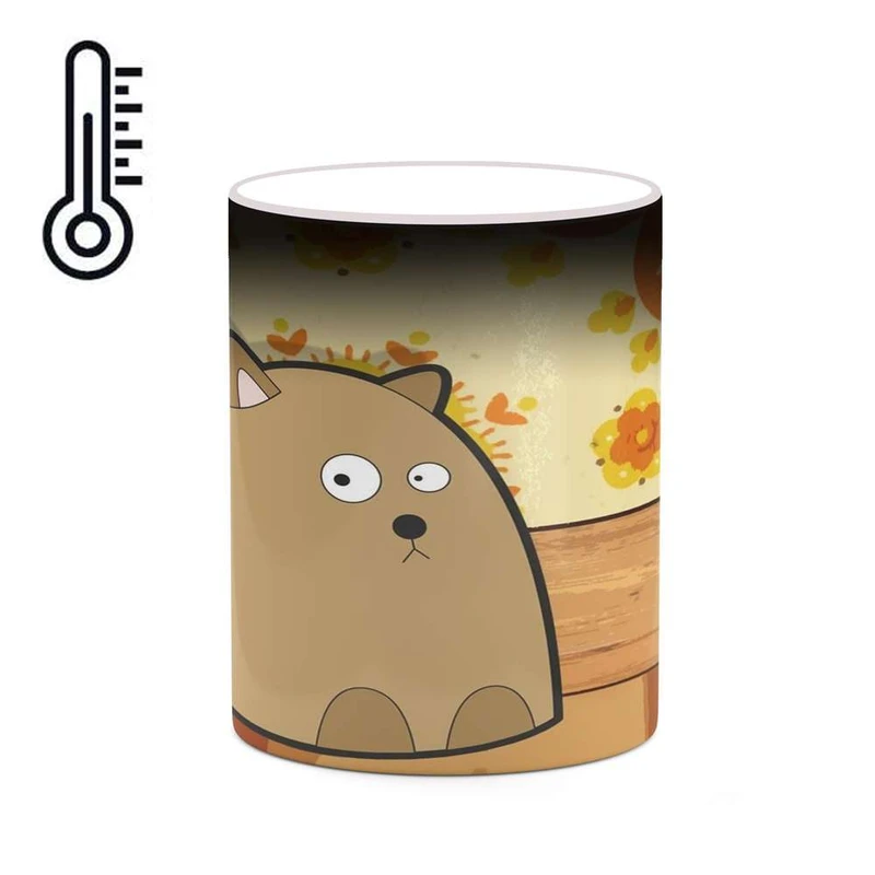 ماگ حرارتی کاکتی مدل نقاشی کارتونی کد mgh18714