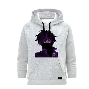 هودی زنانه مدل انیمه کد M136 رنگ طوسی