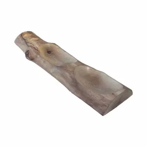 ظرف سرو چوبی گوراب چوب مدل دفرمه طرح روستیک کد C7006