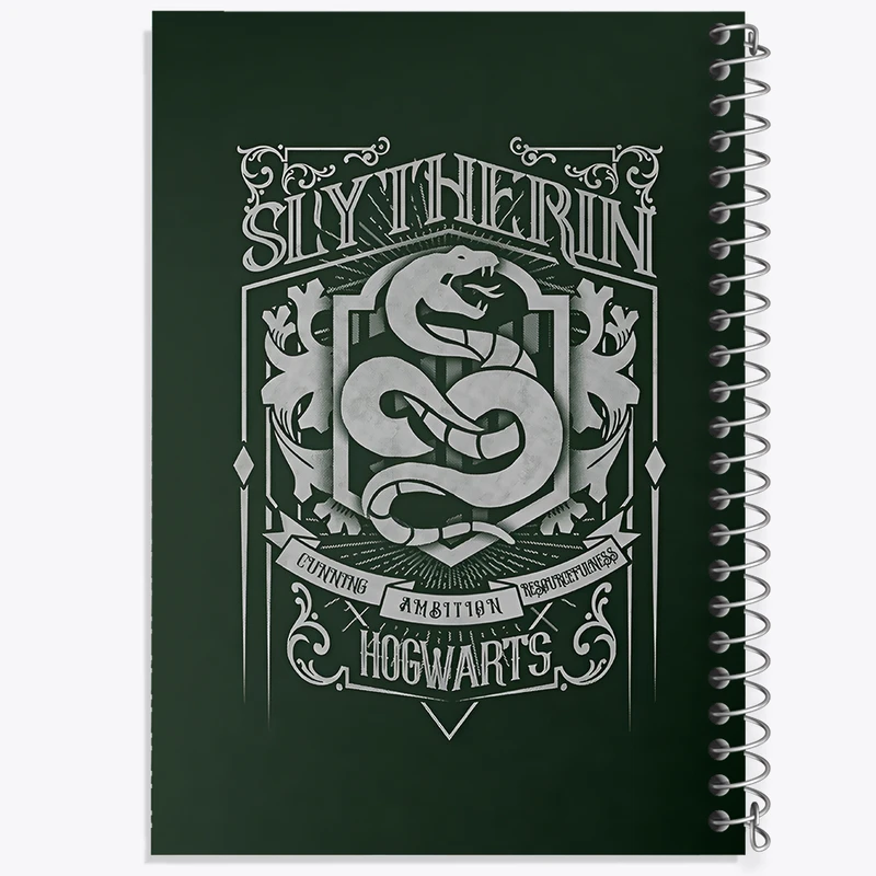 دفتر شطرنجی 50 برگ خندالو طرح اسلیترین هری پاتر (Harry Potter) کد N2436