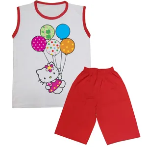 ست تاپ و شلوارک دخترانه مدل هلو کیتی کد STb2062