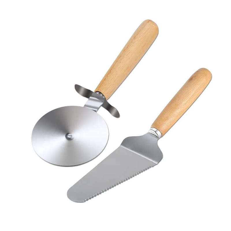 سرویس کفگیر 2 پارچه مدل دسته چوب GVILON