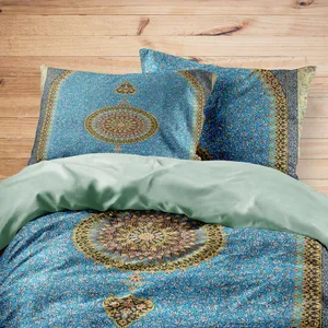 سرویس روتختی مدوپد طرح فرش قم ترنجی مدل C-Ghom103 یک نفره 4 تکه