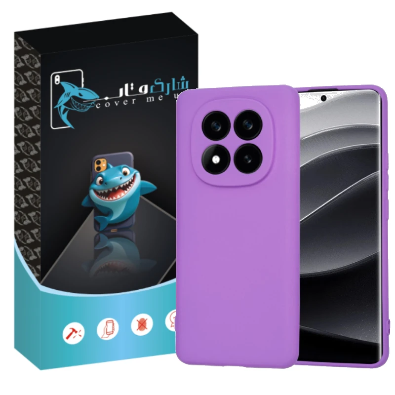 کاور شارک قاب مدل سیلیکونی پاک کنی مناسب برای گوشی موبایل شیائومی Redmi Note 14 Pro Plus