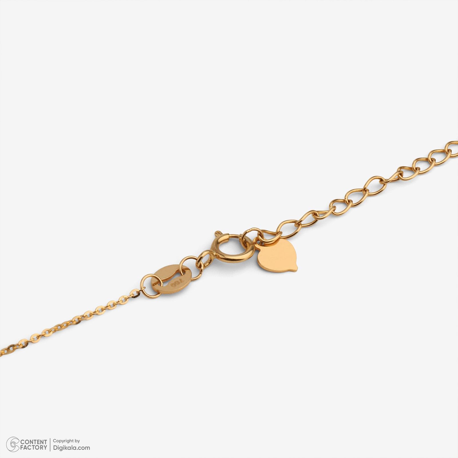 گردنبند طلا 18 عیار زنانه با زنجیر حلقه‌ای (فلامینگو) وی گالری مدل قلب کد NC2188 -  - 4
