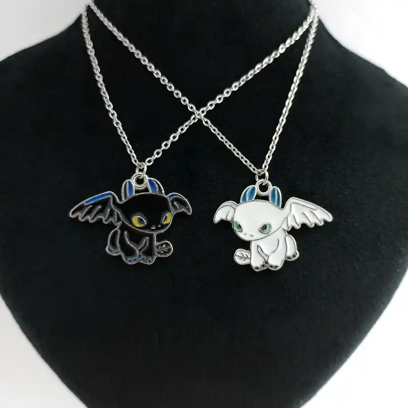 گردنبند مدل اژدها بی دندون خشم شب بسته 2 عددی