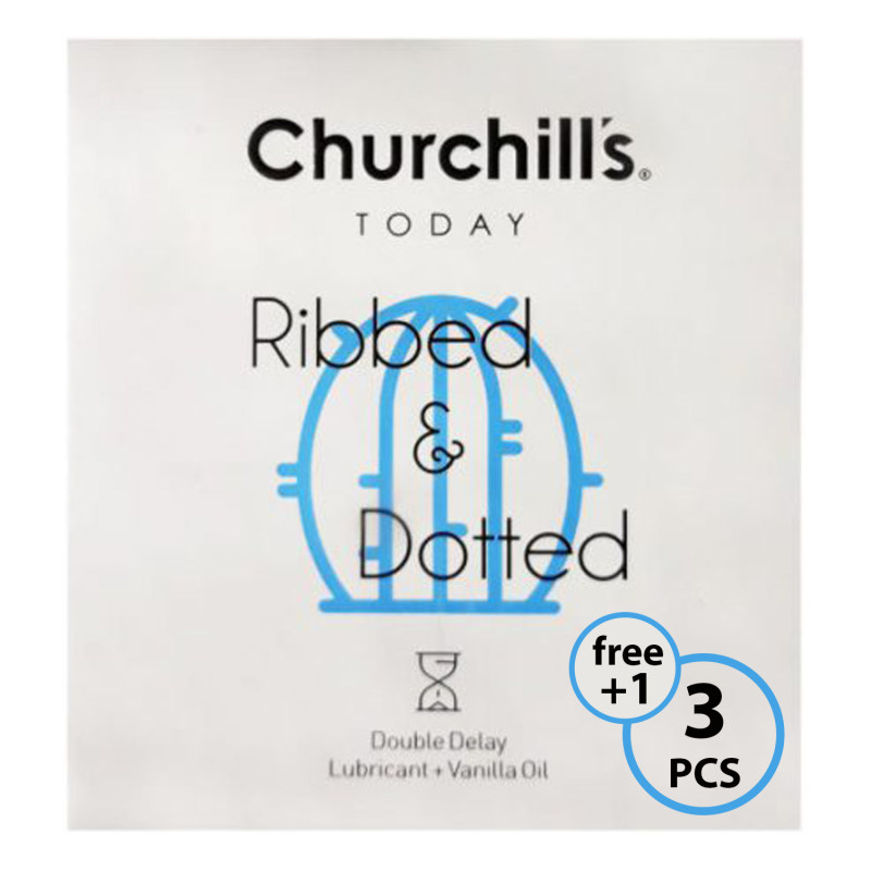  کاندوم چرچیلز مدل CHC_ribbId&rd-dotted بسته 4 عددی