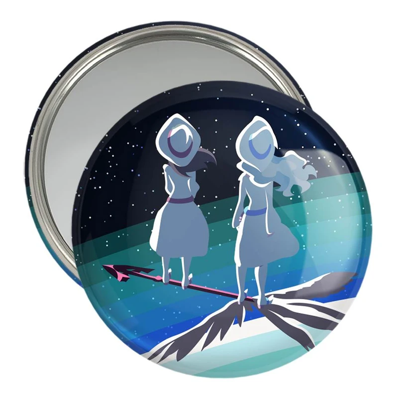 آینه جیبی خندالو مدل دیانا و اکو انیمه Little Witch Academia  کد 22930