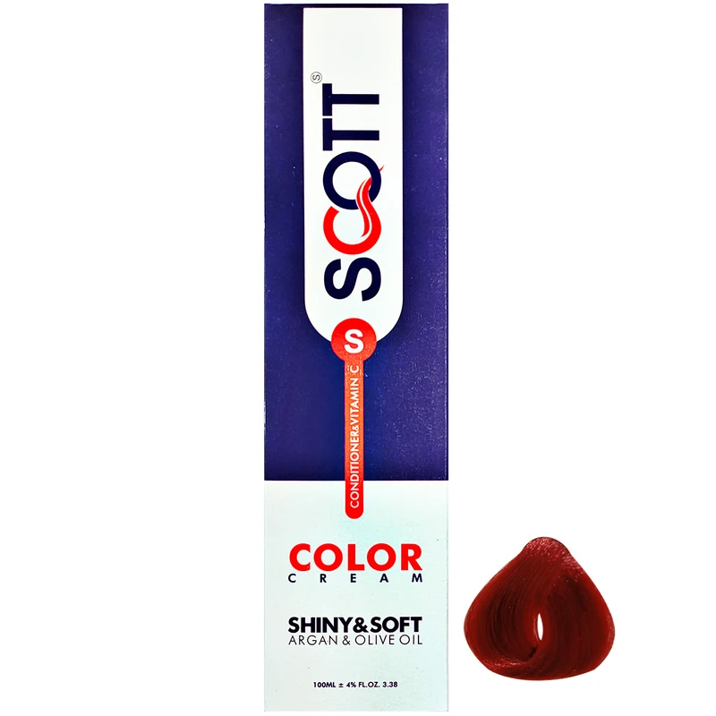 رنگ مو اسکاتس سری Rose Red شماره RF5 حجم 100 میلی لیتر رنگ بلوند قرمز آلبالویی متوسط