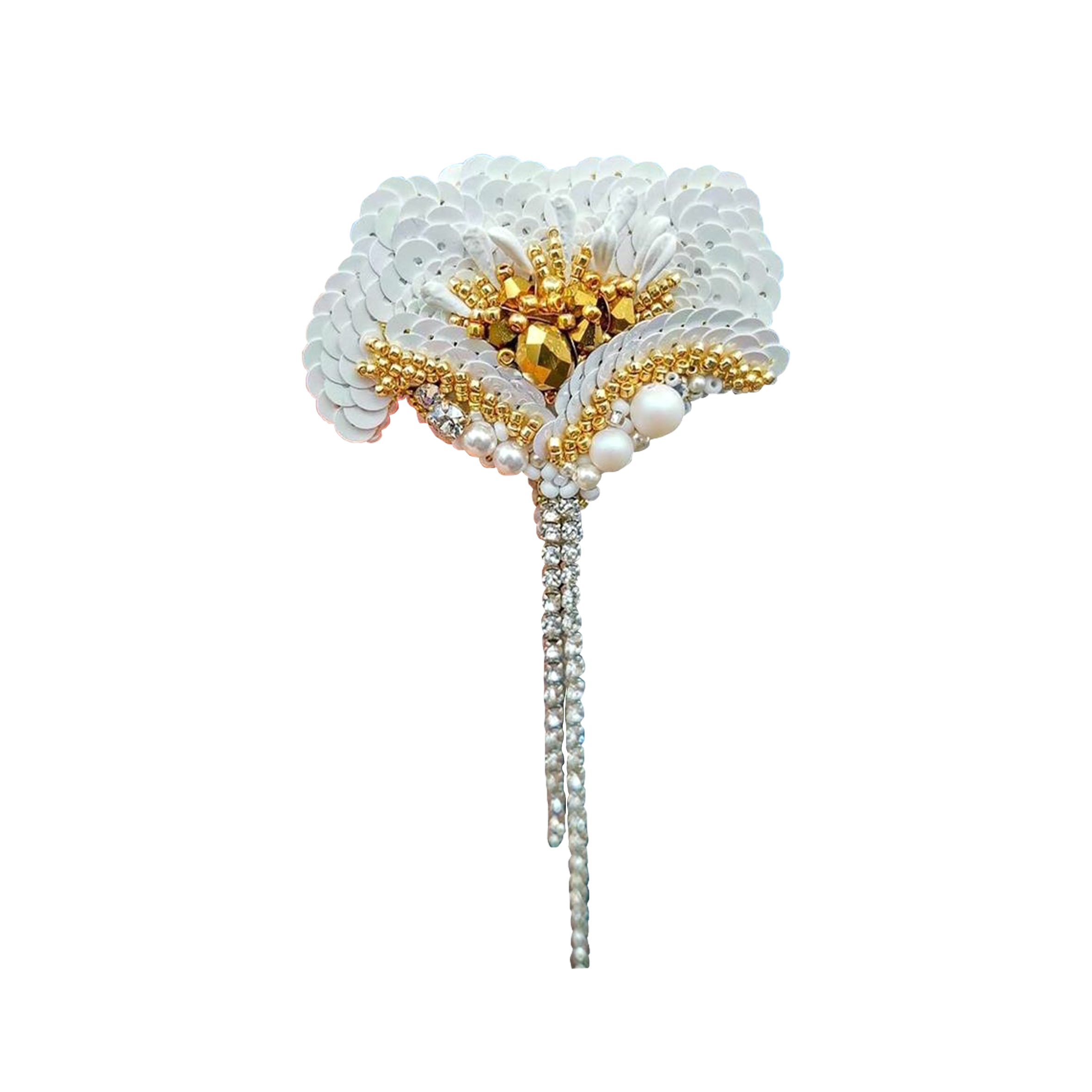 گل سینه زنانه مدل گل رز کد 5021