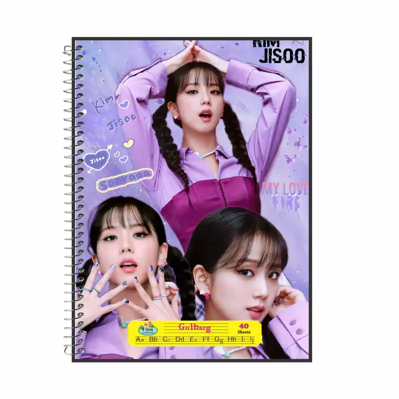 دفتر زبان 40 برگ گلبرگ طرح جیسو کد 4519