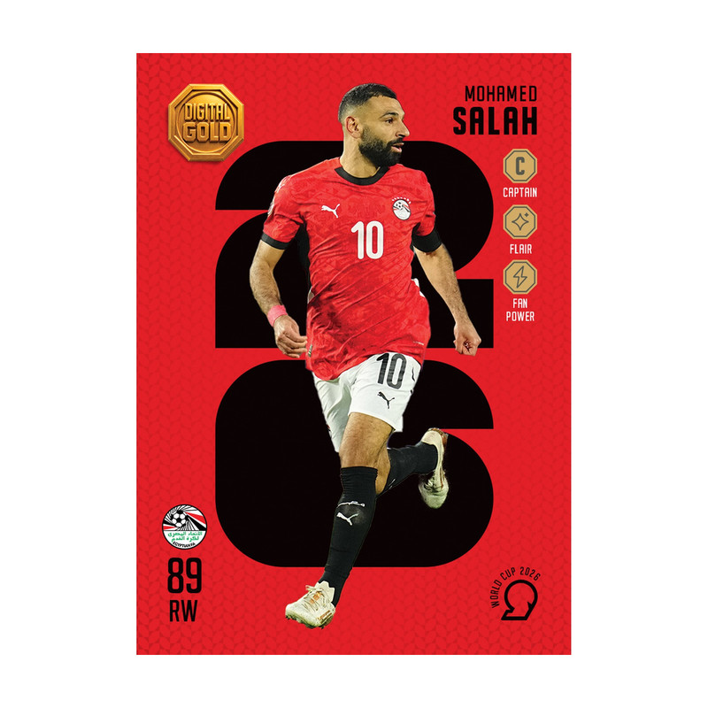 شمش طلای دیجیتال 18 عیار سوت مدل صلاح SALAH طرح کارت فوتبالی جام جهانی 2026 کد SO10105026