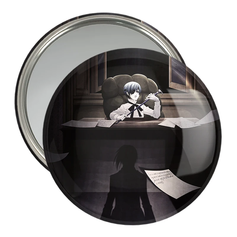 آینه جیبی خندالو مدل شیل انیمه خادم سیاه Black Butler  کد 16319