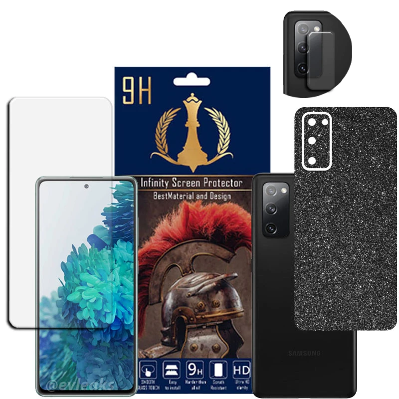  برچسب پوششی اینفینیتی مدل PRO MAX مناسب برای گوشی موبایل سامسونگ GALAXY S20 FE به همراه محافظ صفحه نمایش و محافظ لنز دوربین