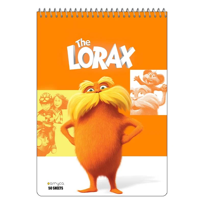 دفتر نقاشی 50 برگ سیمی کارنیکا طرح لوراکس مدل The Lorax کد 78177