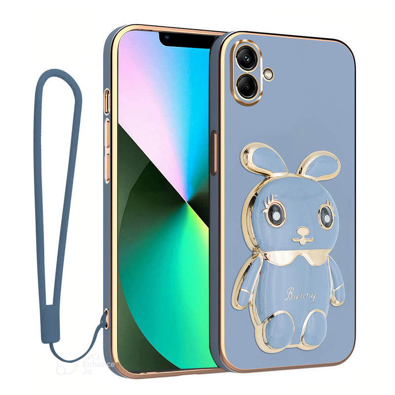 کاور اسپارتان مدل Bunny مناسب برای گوشی موبایل سامسونگ Galaxy A04 به همراه بند نگهدارنده