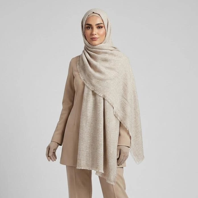 شال بافتنی زنانه مدل سیرنگ