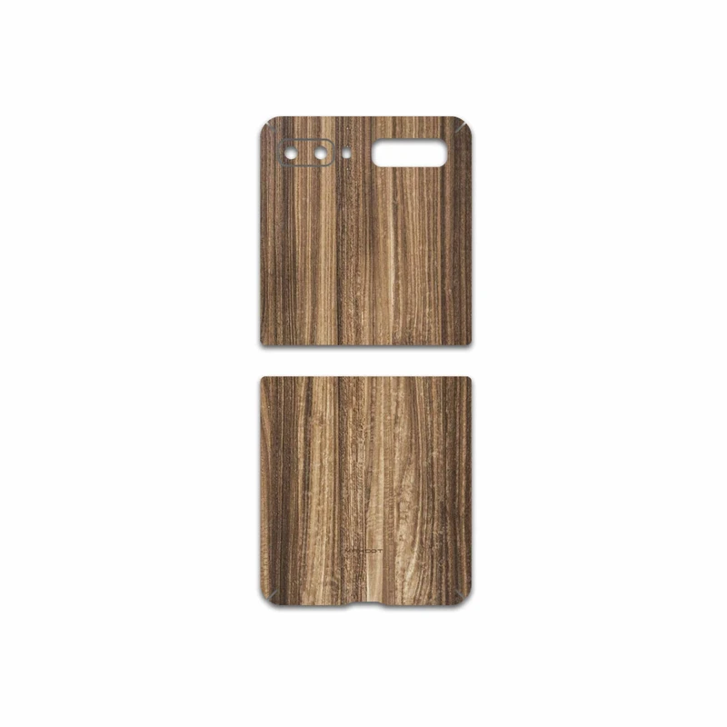 برچسب پوششی ماهوت مدل Light-Walnut-Wood مناسب برای گوشی موبایل سامسونگ Galaxy Z Flip