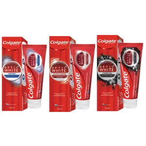 خمیر دندان کلگیت مدل Optic white حجم 75 میلی لیتر مجموعه 3 عددی