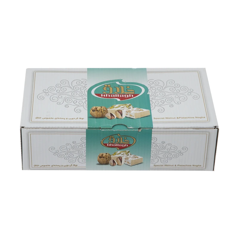 نوقاگردویی و پسته ای مخصوص خلاق - 700 گرم 21 عددی