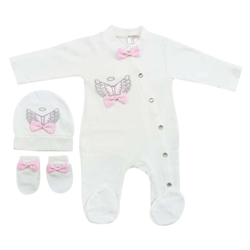 ست 3 تکه لباس نوزادی مدل Ponpon baby