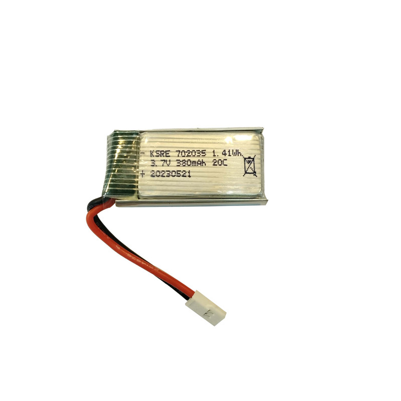 باتری لیتیومی مدل KSRE-HP-702035 ظرفیت 380 میلی آمپر ساعت